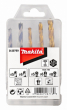 Набор сверл Makita по дереву и металлу 1/4", 5 шт. (HSS-TIN 5,6,8; дерево 5,6 мм) D-20769 - Строительное оборудование