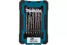 Набор сверл Makita по металлу HSS-G, 19 шт. (1-10мм,  шаг 0.5мм) D-67549 - Строительное оборудование